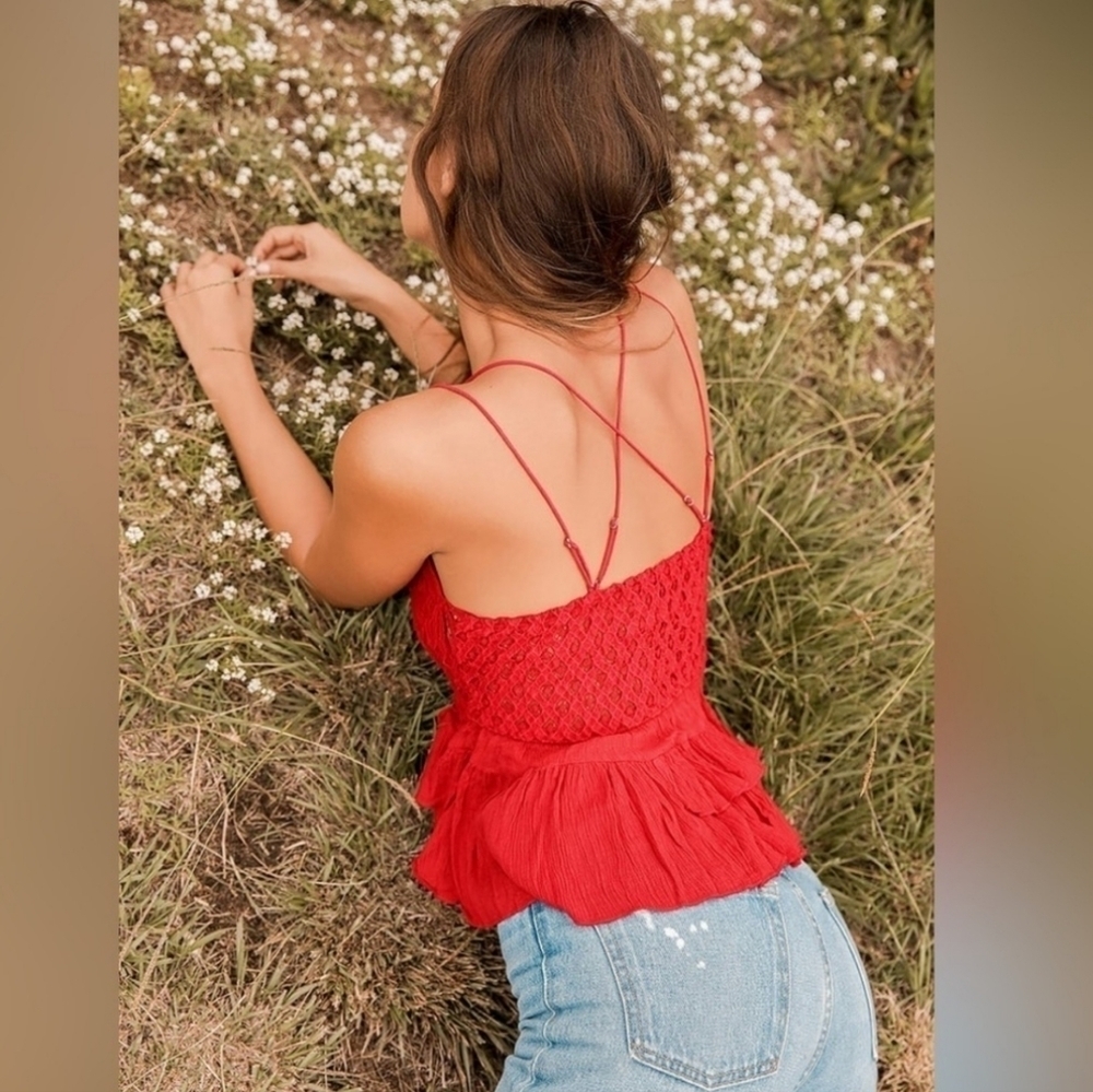 Free People Adella Cami in Red•XS - Picture 4 of 11